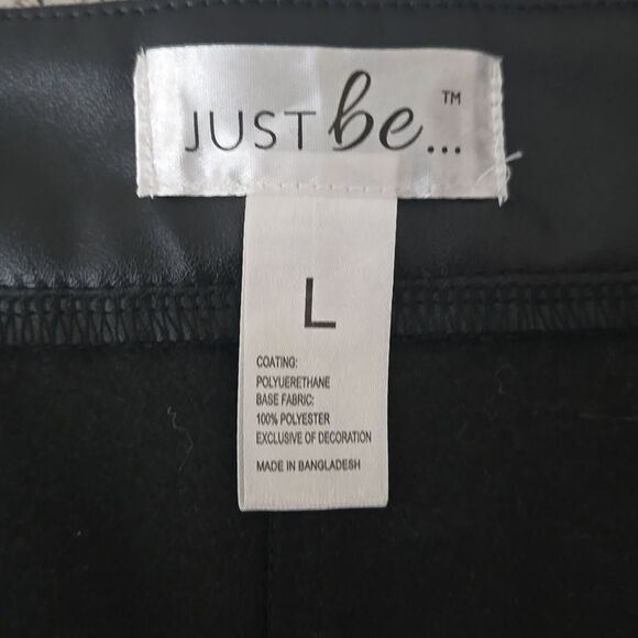 Just Be Black High Waist Faux Leather Shorts - Picture 6 of 8